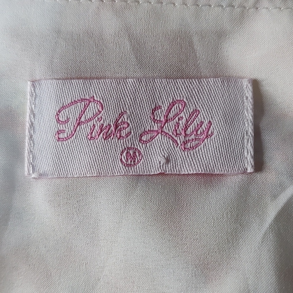 Pink Lily Floral Button Down Dress Size M - Picture 5 of 6